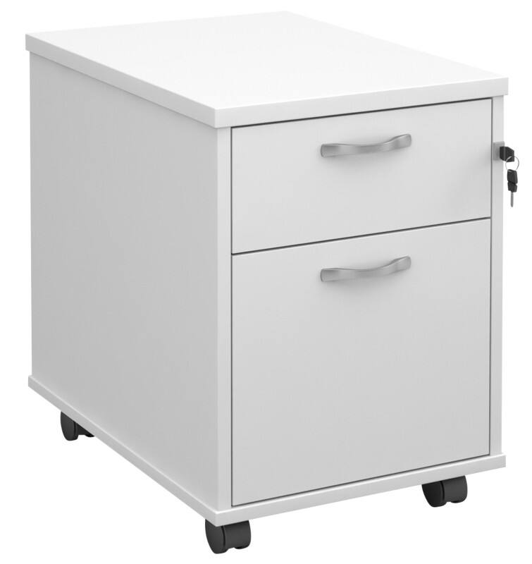 Dams International Universal Storage Mobile Pedestal 2 Drawers 426 x 567 mm Oak