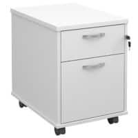 Dams International Universal Storage Mobile Pedestal 2 Drawers 426 x 567 mm Oak