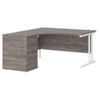 Dams International Desk with Pedestal EBWH14LGO 1,400 x 1,626 x 725 mm