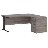 Dams International Desk with Pedestal EBK16RGO 1,600 x 1,626 x 725 mm