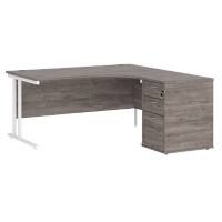 Dams International Desk with Pedestal EBWH16RGO 1,600 x 1,626 x 725 mm