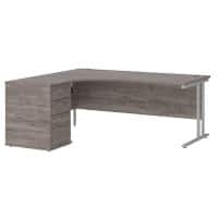 Dams International Desk with Pedestal EBS18LGO 1,800 x 1,626 x 725 mm