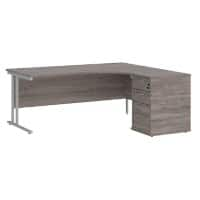 Dams International Desk with Pedestal EBS18RGO 1,800 x 1,626 x 725 mm