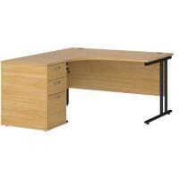 Dams International Desk with Pedestal EBK14LO 1,400 x 1,626 x 725 mm