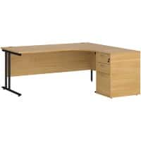 Dams International Desk with Pedestal EBK18RO 1,800 x 1,626 x 725 mm