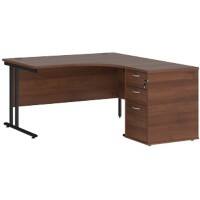 Dams International Desk with Pedestal EBK14RW 1,400 x 1,626 x 725 mm