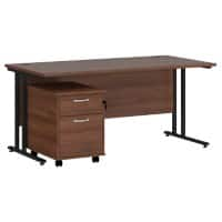 Dams International Straight Desk with 2 Drawer Pedestal SBK216W 1,600 x 800 x 725 mm