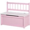 HOMCOM Kids' Storage Bench 311-034PK MDF, Pinewood 30 (W) x 60 (D) x 50 (H) mm Pink