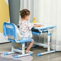 HOMCOM Kids Table And Chairs Set 312-064 PP, MDF, Steel 47 (W) x 66 (D) x 77 (H) mm Blue