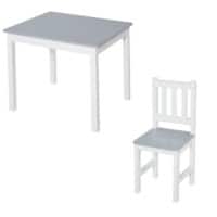 HOMCOM Kids Table And Chairs Set 312-019 Pine wood, MDF 50 (W) x 60 (D) x 48 (H) mm Grey