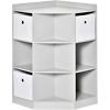 HOMCOM Kids Storage Cabinet 311-044GY Grey 57.4 (W) x 57.4 (D) x 94 (H) mm MDF, Melamine, Non-woven fabric