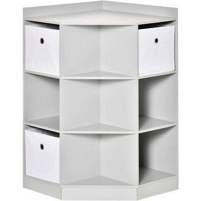 HOMCOM Kids Storage Cabinet 311-044GY Grey 57.4 (W) x 57.4 (D) x 94 (H) mm MDF, Melamine, Non-woven fabric