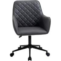 Vinsetto Swivel Argyle Office Chair Black, Dark Grey 120 kg 64 x 59.5 x 98 mm