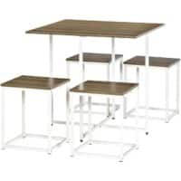 HOMCOM Dining Set/Chair Table Set 835-551 Brown