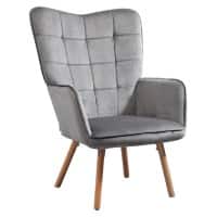 HOMCOM Accent Chair Grey 68 x 71 x 101 mm