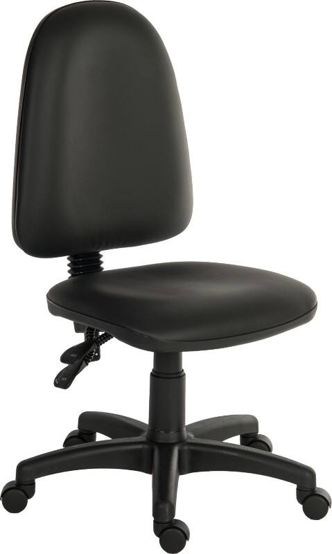 TEKNIK Ergo Twin Office Chair Optional Armrest Black 120 kg 2900PU 460 x 440 x 1,080 mm