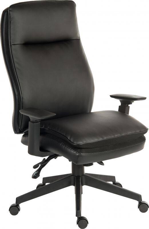 TEKNIK Executive Chair Basic Tilt Bonded leather Height-Adjustable Armrest Black 136 kg 6985 715 x 620 x 1,180 mm