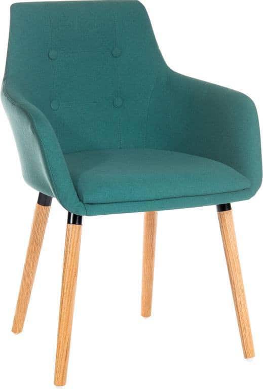 TEKNIK Reception Chair Fabric Fixed Armrest Teal 90 kg 6929JADE/1 590 x 590 x 850 mm