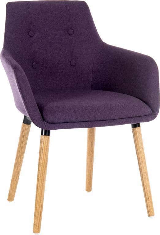 TEKNIK Reception Chair Fabric Fixed Armrest Plum 90 kg 6929PLUM/1 590 x 590 x 850 mm