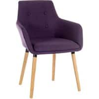 TEKNIK Reception Chair Fabric Fixed Armrest Plum 90 kg 6929PLUM/1 590 x 590 x 850 mm