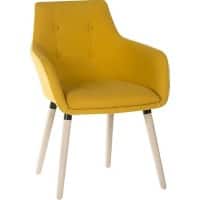 TEKNIK Reception Chair Fabric Fixed Armrest Yellow 90 kg 6929YEL/1 590 x 590 x 850 mm
