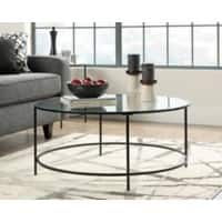 TEKNIK Hampstead Park Circle Coffee Table Metal, Glass Black Black 914 x 914 x 419 x 419 - 419 mm