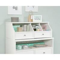 TEKNIK Laminate Particle Board Storage Cabinet 2 Drawers Not Lockable 816 x 296 x 300 mm White