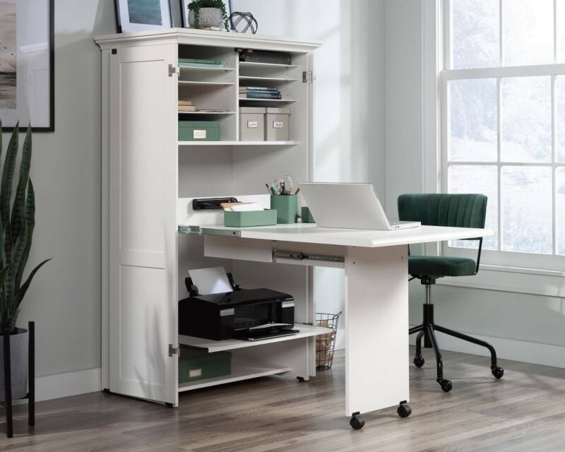 TEKNIK Hideaway Crafting Desk Rectangular Base panel 892 (W) x 395 (D) x 1,564 (H) mm Laminated Particle Board