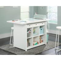 TEKNIK Craft Crafting Desk Rectangular White Base panel 3 Drawers 1,524 (W) x 762 (D) x 914 (H) mm Laminated Particle Board