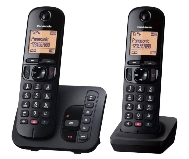 Panasonic Cordless Home Telephone With Answering Machine KX-TGC262EB Black
