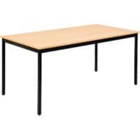 Sodematub Rectangular Table Beech Iron Black 1,600 x 800 x 740 mm