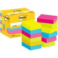 Post-it Sticky Notes 653-TFEN 38 x 51 mm 100 Sheets Per Pad  Blue, Green,  Pink, Yellow Pack of 12