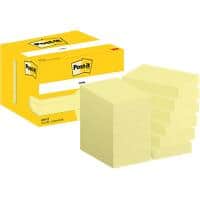 Post-it Sticky Notes 656-CY  51 x 76 mm 100 Sheets Per Pad Yellow Pack of 12