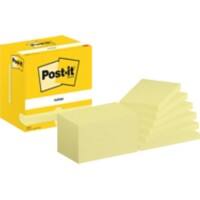 Post-it Sticky Notes 655-CY 76 x 127 mm 100 Sheets Per Pad Yellow Pack of 12