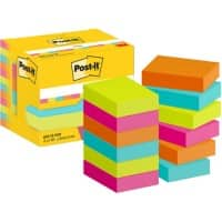 Post-it Sticky Notes 653-12-POP 38 x 51 mm 100 Sheets Per Pad Blue, Green, Orange, Pink Pack of 12