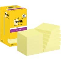Post-it Super Sticky Notes Square 76 x 76 mm Plain Canary Yellow 654-SSCY-P8+4 90 Sheets Value Pack 8 + 4 Free