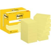 Post-it Sticky Notes 653-E 38 x 51 mm 100 Sheets Per Pad Yellow Pack of 12
