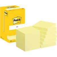 Post-it Sticky Notes 654-CY 76 x 76 mm 100 Sheets Per Pad Yellow Pack of 12
