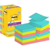 Post-it Cosmic Colours Super Sticky Z-Notes Square 76 x 76 mm Plain Assorted R330-SSCOS-P8+4 90 Sheets Value Pack 8 + 4 Free