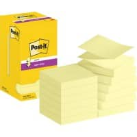 Post-it Super Sticky Z-Notes R330-12SSCY 76 x 76 mm 90 Sheets Per Pad Yellow Pack of 12