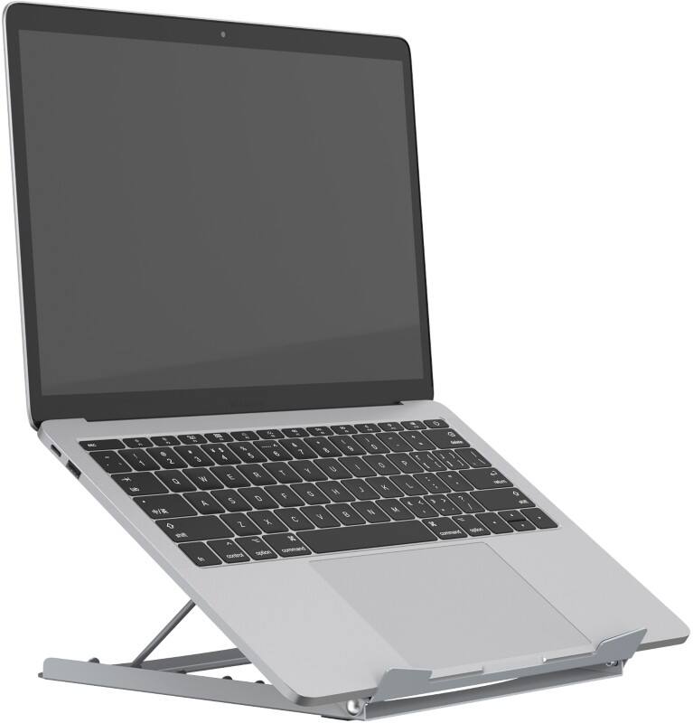 ProperAV Laptop Stand Height Adjustable 240 x 250 x 40 mm Silver