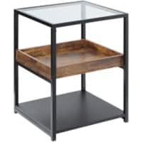 HOMCOM Bedside Table Black 400 x 400 x 550 mm