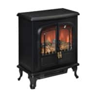 HOMCOM Electric Fireplace Freestanding 1000 W Black