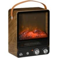 HOMCOM Electric Fireplace 820-348V70WN 17.5 (W) x 30.3 (D) x 37.4 (H) cm