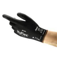 Ansell HyFlex Mechanical Protection Non-Disposable Handling Gloves PU (Polyurethane) Size 10 Black 12 Pairs