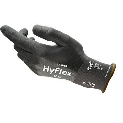HyFlex Non Disposable Handling Gloves Foam, Nitrile Size 9 Black 12 Pairs