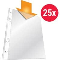 DURABLE Business Punched Pockets A5 Orange Peel 60 microns PP (Polypropylene) Up 6 Holes 2650 Pack of 25