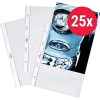 DURABLE Business Punched Pockets A5 Clear Transparent 60 microns PP (Polypropylene) Top 6 Holes 2651 Pack of 25