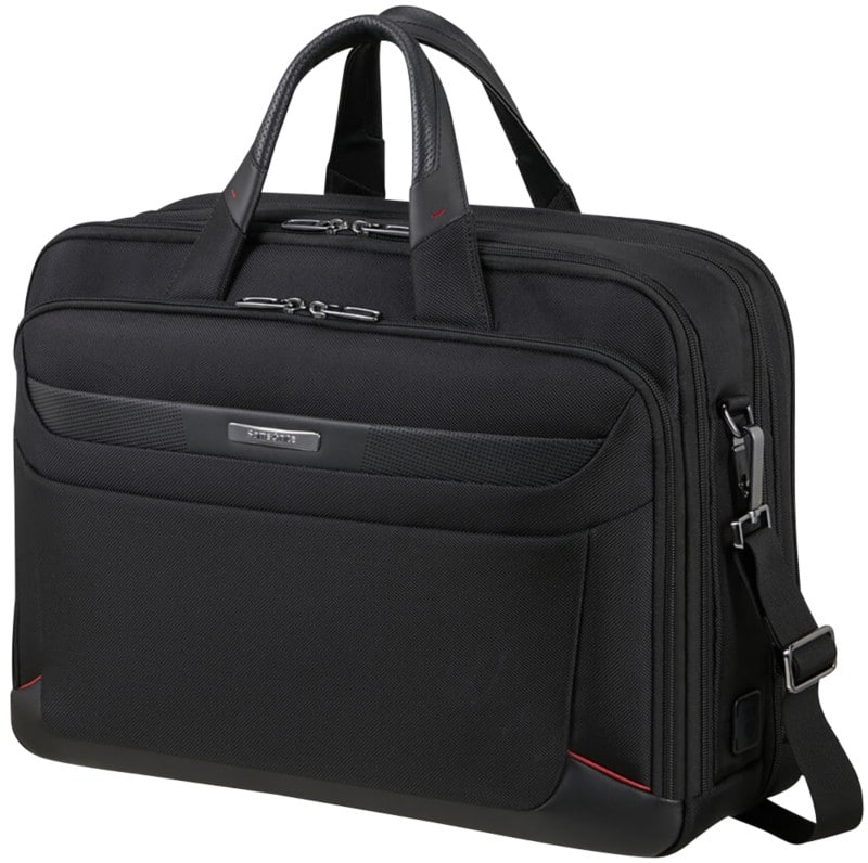 Samsonite PRO-DLX6 Laptop Bag 17.3 " 46 x 23.5 x 33 cm Ballistic Nylon, Leather, PL (Polyester) Black