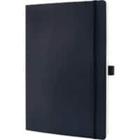 Sigel Notebook A4 Ruled Sewn Side Bound Plastic Soft Cover Black Perforated 194 Pages